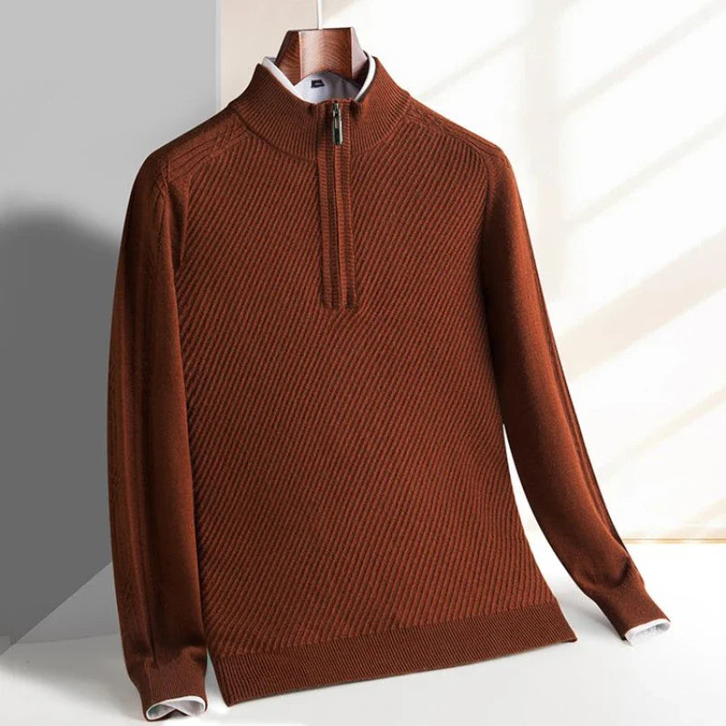 Summer Wool Half-Zip Sweater