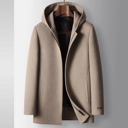 100% Wool Hooded Coat